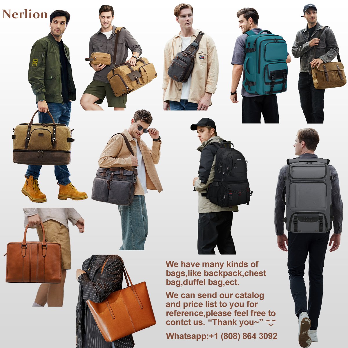 N-104 Nerlion Custom Lightweight Polyester Business Travel Modern Men Women Large Fashion Laptop Backpack