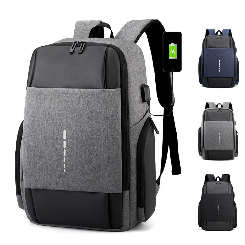 2023 Men's Business laptop backpack with usb charging port&Large Capacity schoolbag travel custom back pack with logo