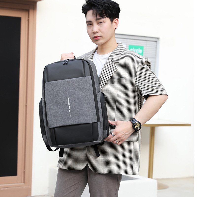 2023 Men's Business laptop backpack with usb charging port&Large Capacity schoolbag travel custom back pack with logo