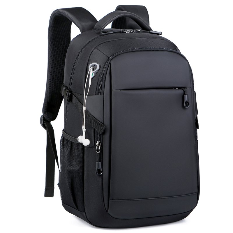 Custom New15.6 Inch Waterproof leather business school computer anti theft office men's travel USB laptop bag backpack for women