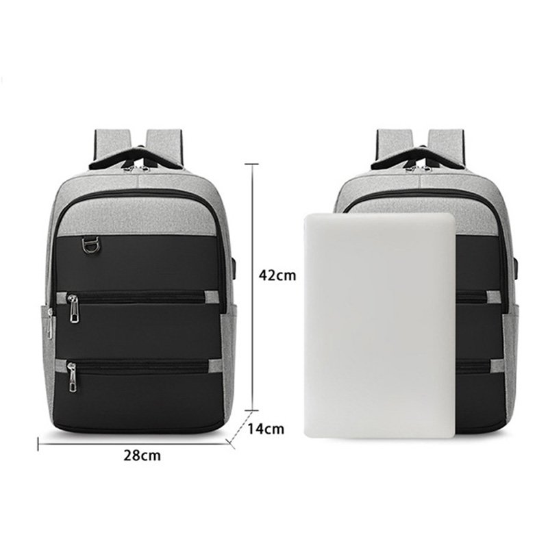 Wholesale Multifunctional Casual Business Backpack Large Capacity Waterproof Oxford Cloth Laptop Backpack With USB Interface