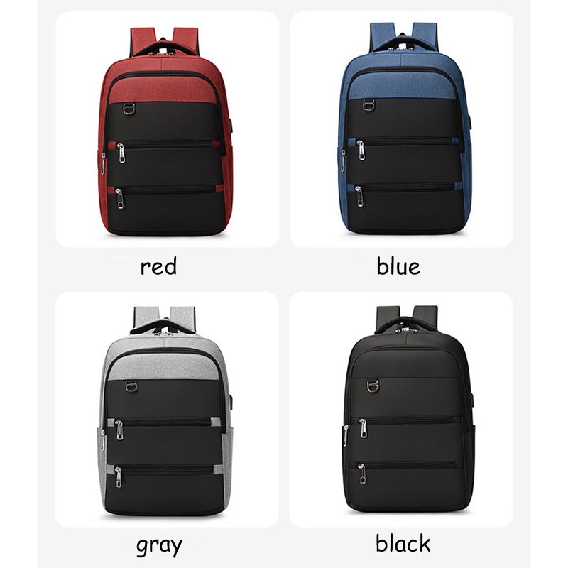 Wholesale Multifunctional Casual Business Backpack Large Capacity Waterproof Oxford Cloth Laptop Backpack With USB Interface