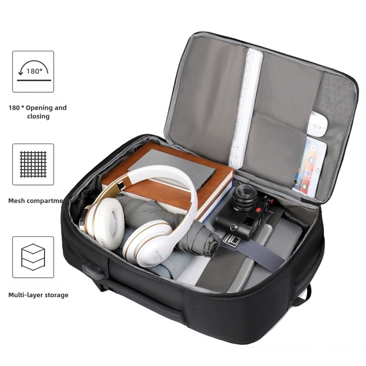 Custom Waterproof Business Laptop Backpack With Shoes Compartment for Men Large Capacity Outdoor Travel Computer Bags with USB