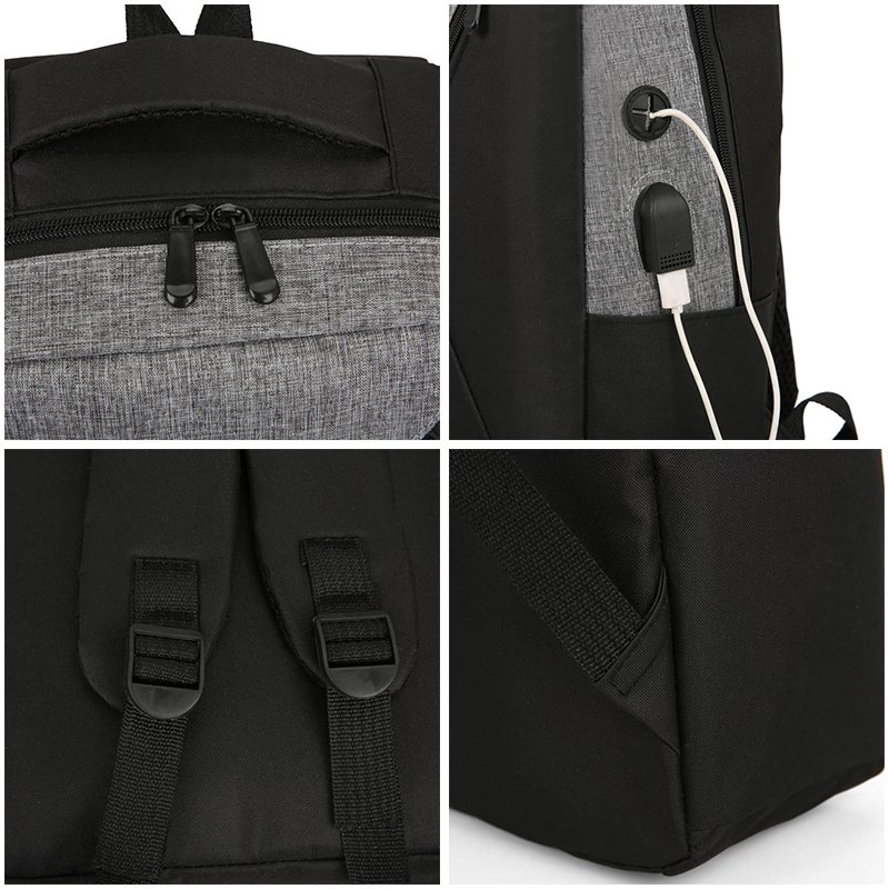 Classic 3 pcs Laptop Outdoor School Backpack Bag 3pcs Set
