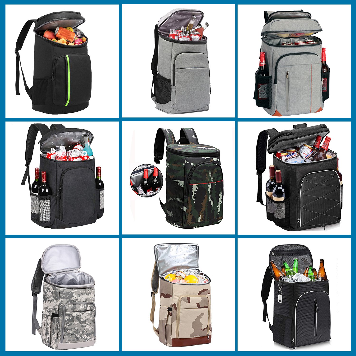 Leak Proof Portable Camping Hiking Picnic Cooler Bag Backpack Insulated Waterproof Backpack Cooler Insulated