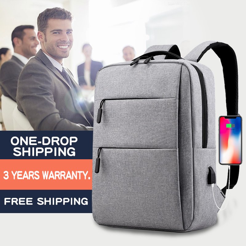 Computer Work Business School Men College Waterproof Large Capacity 15.6 Inch Travel Large Business Laptop Backpacks With Usb
