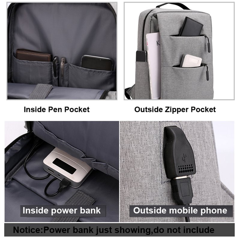 Computer Work Business School Men College Waterproof Large Capacity 15.6 Inch Travel Large Business Laptop Backpacks With Usb
