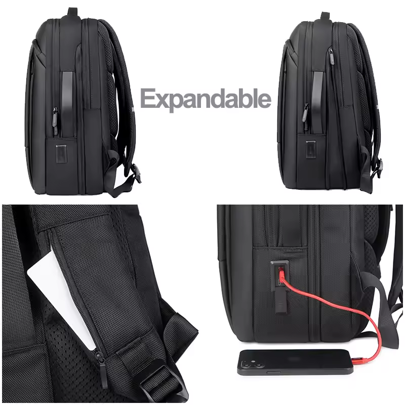 Unisex Large Capacity Multifunctional Fashion Waterproof Oxford Outdoor Travel Bag Zipper Closure Polyester Laptop Backpack