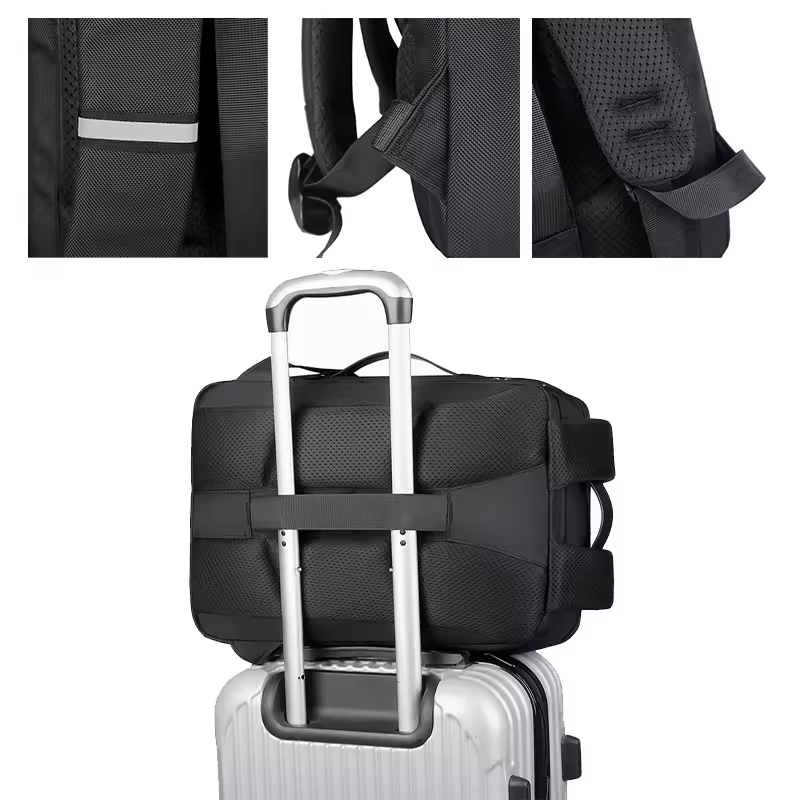 Unisex Large Capacity Multifunctional Fashion Waterproof Oxford Outdoor Travel Bag Zipper Closure Polyester Laptop Backpack
