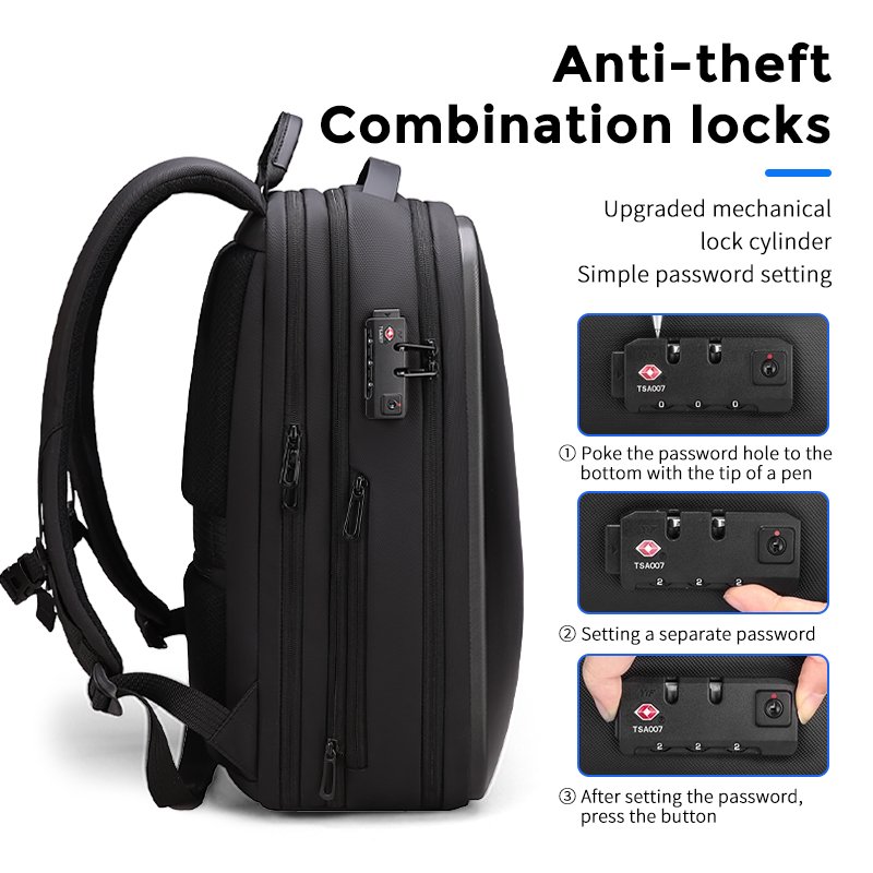 Men's backpack Backpack Business trip laptop backpack computer bag 16 "TSA Customs lock anti-theft waterproof leisure street