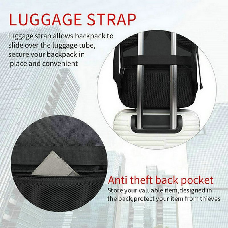 Bulk Customized Water-resistant Anti-theft Backpacks for School with USB Charging Port Ideal for Carrying Computers and Books