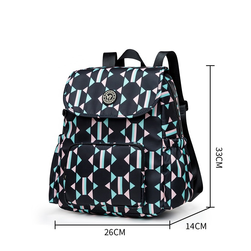 High quality nylon in graphic pattern smart Mini Backpack casual style water proof Bag