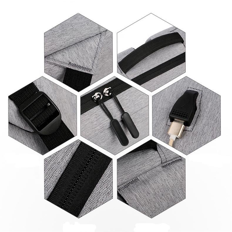 New Customized Waterproof School Bags Anti-theft Office Computer Bag Laptop Backpacks with USB