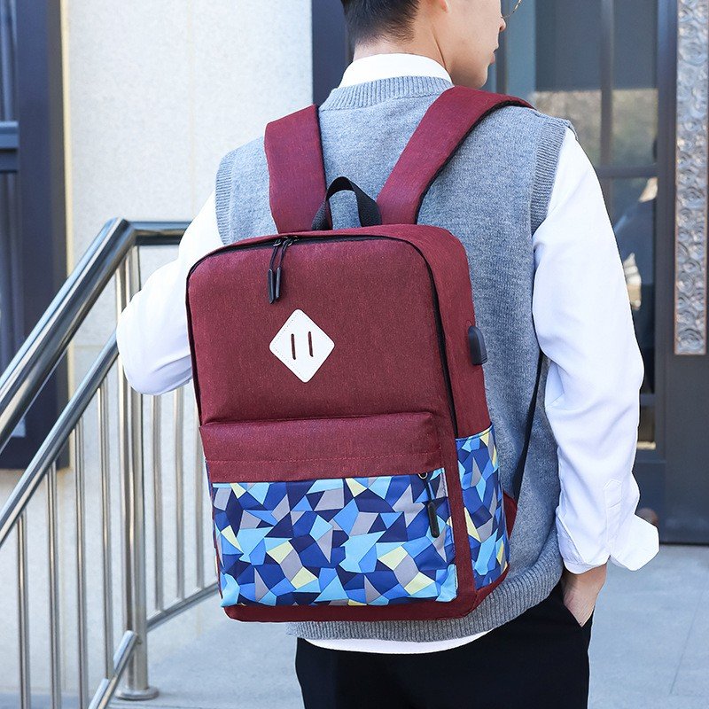 Hot Sale 3pcs/set Laptop Backpack Men Fashion Business Computer Bag with USB Charging Port