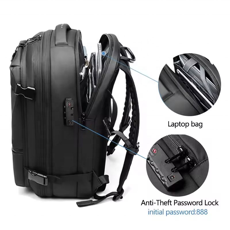 Luxury Travel equipments vacuum compression Backpack Laptop Waterproof Backpack Large Capacity Vacuum Business unisex bag