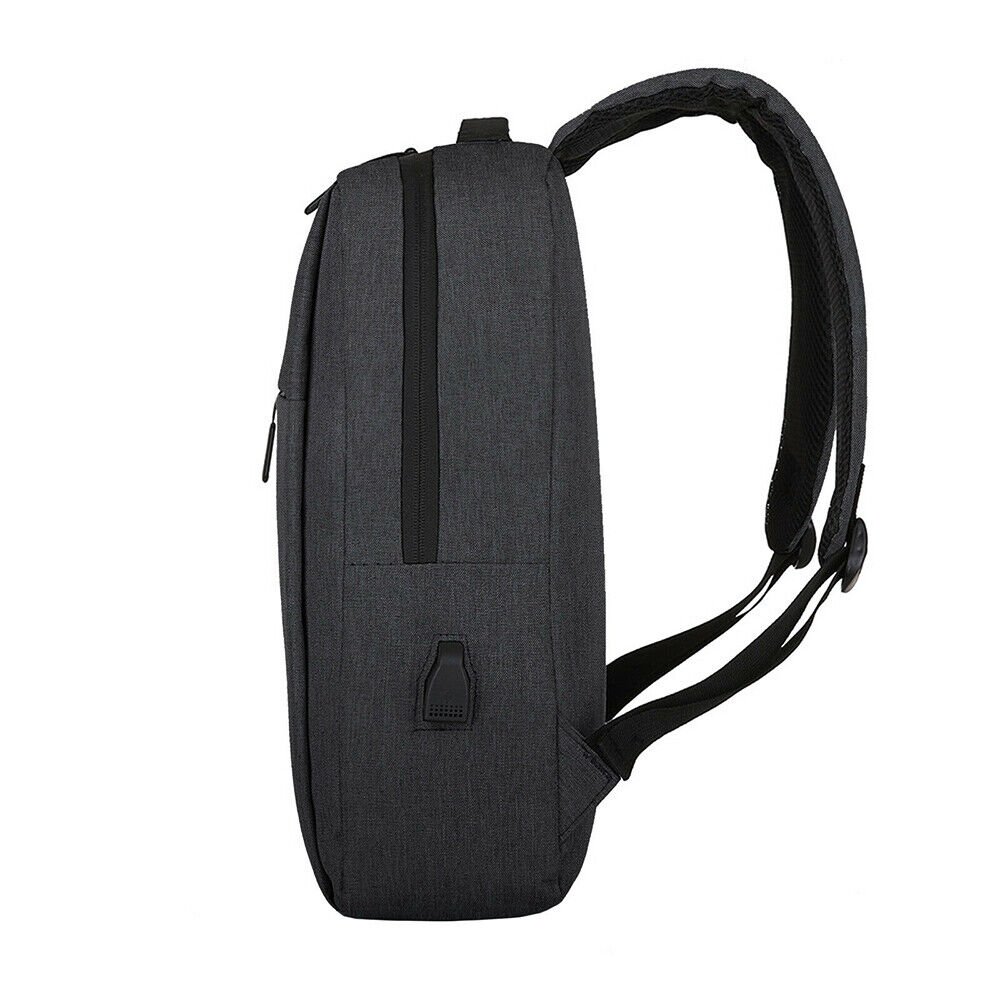 Simple backpack USB charging men's computer bag Large capacity casual business laptop backpack