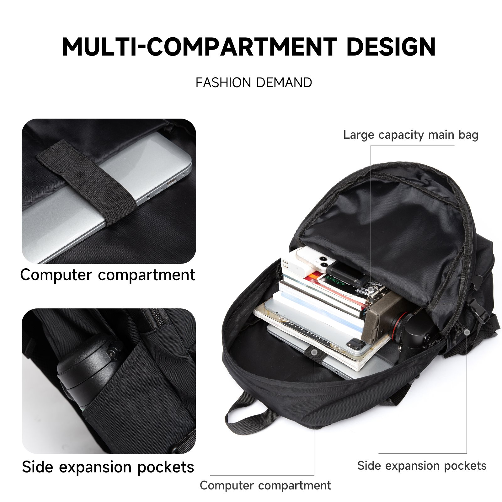 Simradia Outdoor Backpack School Bags For Men Waterproof Laptop Men's Backpack