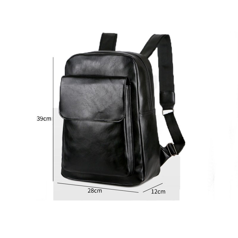 High Quality Waterproof Wear-resisting Anti Theft Outdoor Travel 16" Men Business Leather Laptop Notebook Computer Bag Backpack