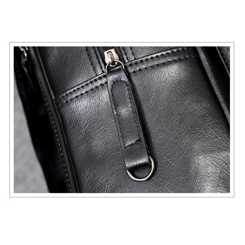 High Quality Waterproof Wear-resisting Anti Theft Outdoor Travel 16" Men Business Leather Laptop Notebook Computer Bag Backpack