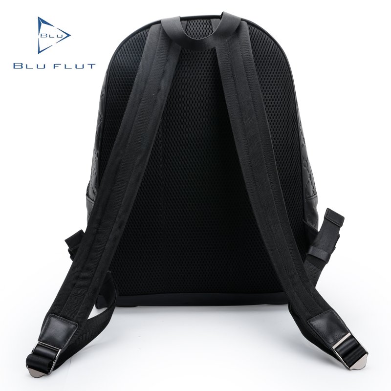 Blu Flut new fashion full grain leather laptop backpack customized embossed logo wholesale designer travel backpack