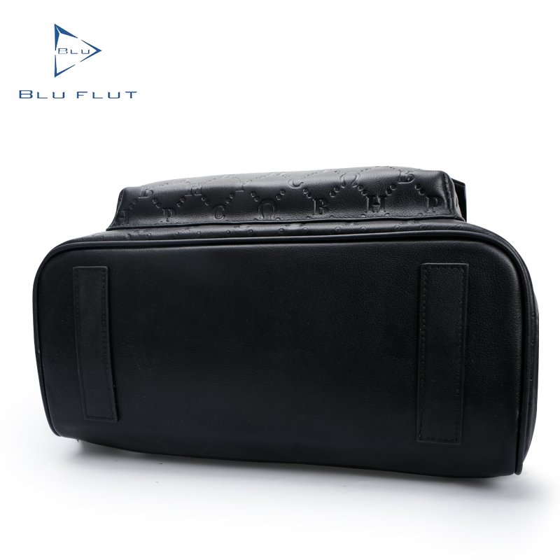 Blu Flut new fashion full grain leather laptop backpack customized embossed logo wholesale designer travel backpack