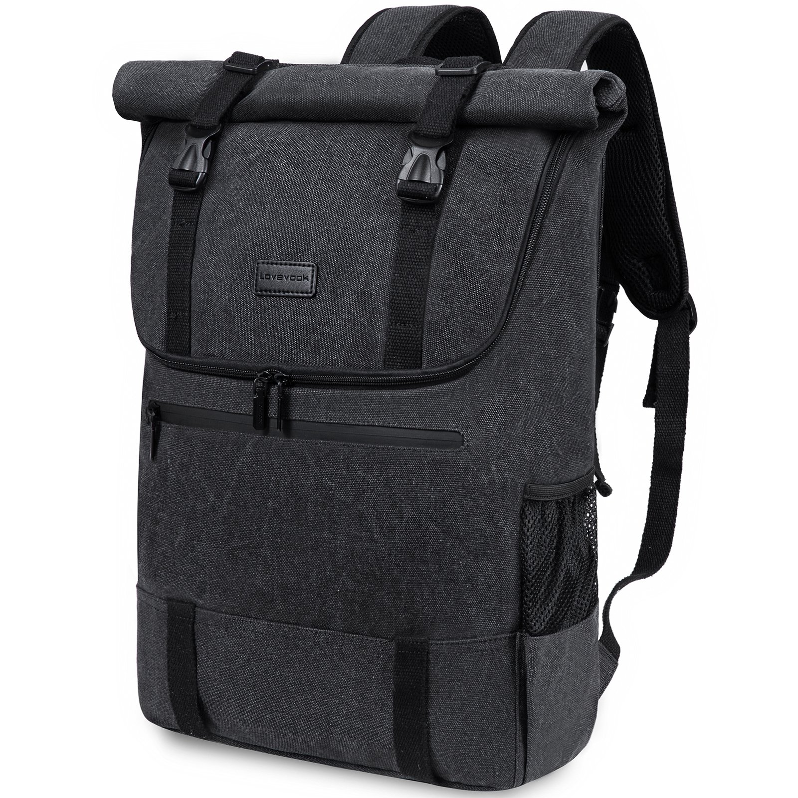 LOVEVOOK Back pack for Men Women Large Waterproof Laptop Backpack for 15.6 17 17.3 Inch Laptop Rolltop College Work Backpacks