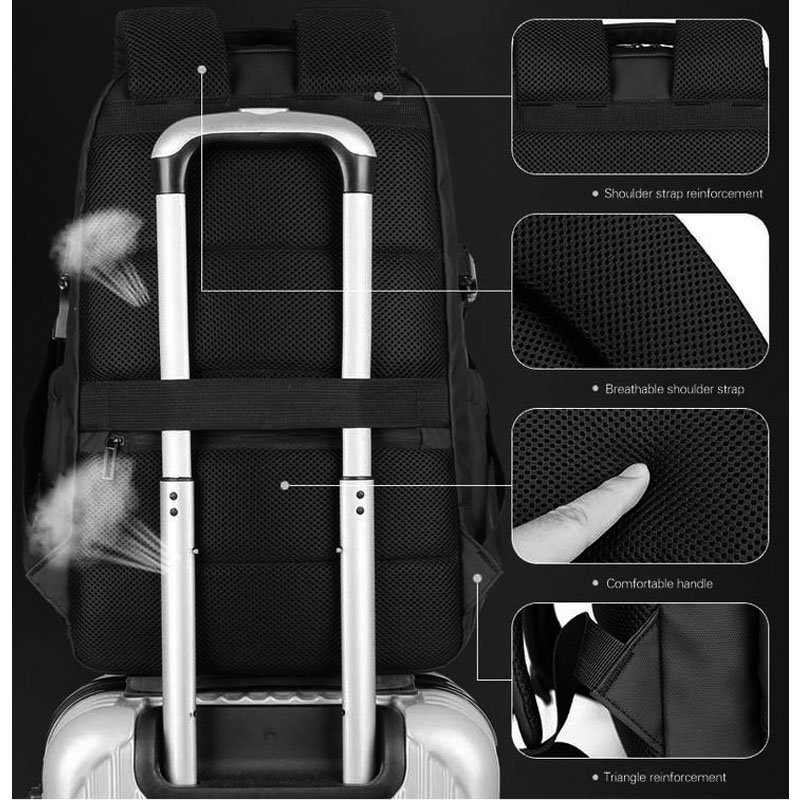 Custom Logo Large Durable Waterproof Business Laptop Backpack Notebook Bag with Usb Charger Port Laptop Backpack