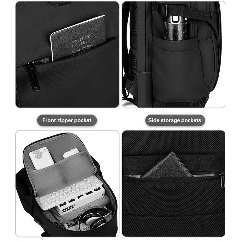 Custom Logo Large Durable Waterproof Business Laptop Backpack Notebook Bag with Usb Charger Port Laptop Backpack