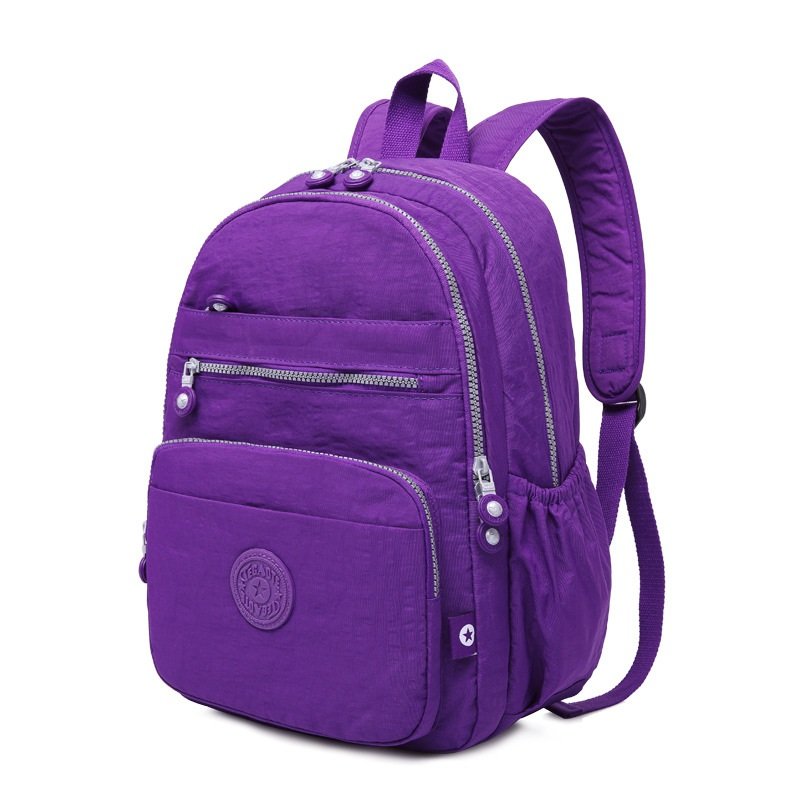 customiseable logo large capacity durable crinkle nylon fabric casual school bags office business laptop backpack for women men