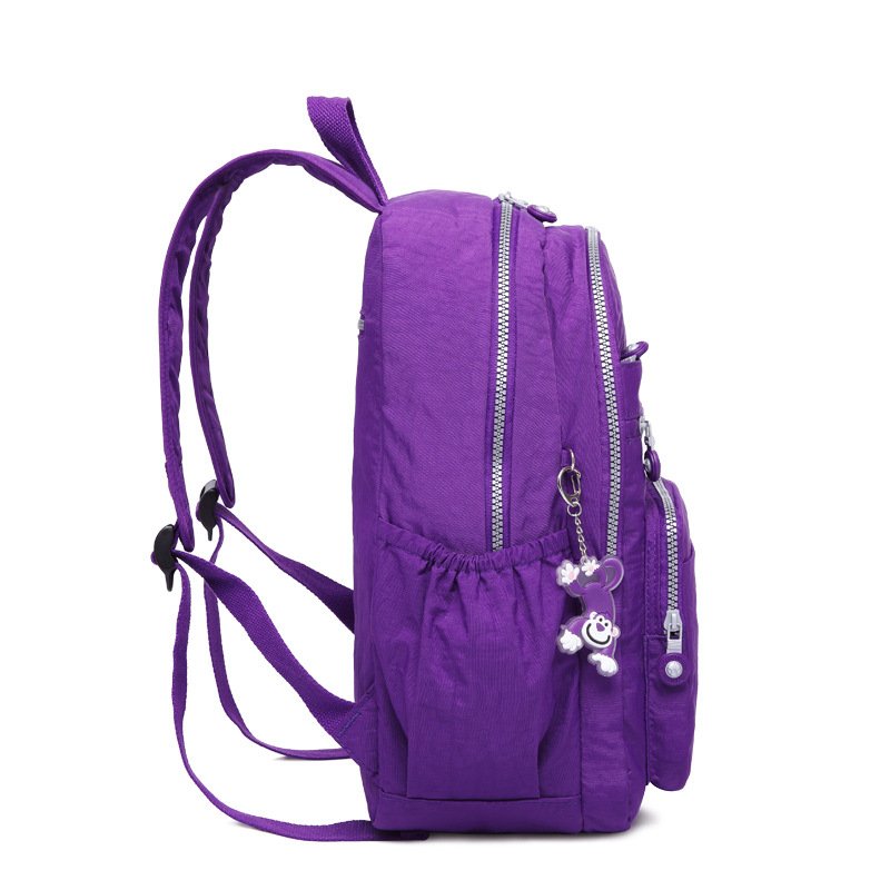 customiseable logo large capacity durable crinkle nylon fabric casual school bags office business laptop backpack for women men