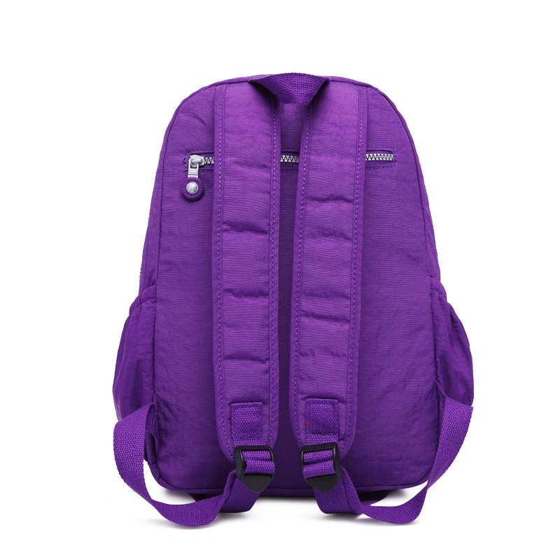 customiseable logo large capacity durable crinkle nylon fabric casual school bags office business laptop backpack for women men