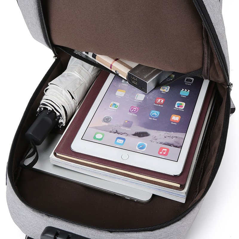 Factory Hot Sell Anti Theft Custom Usb Charging Men Back Pack Backpack Notebook Bags Business Laptop Backpack Linen Polyester