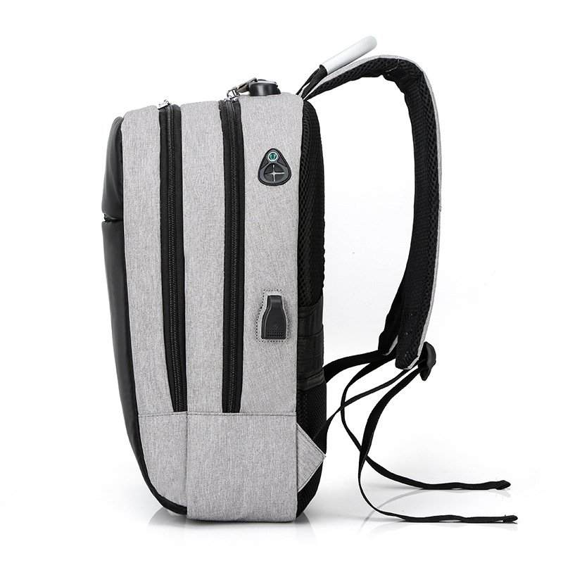 Factory Hot Sell Anti Theft Custom Usb Charging Men Back Pack Backpack Notebook Bags Business Laptop Backpack Linen Polyester