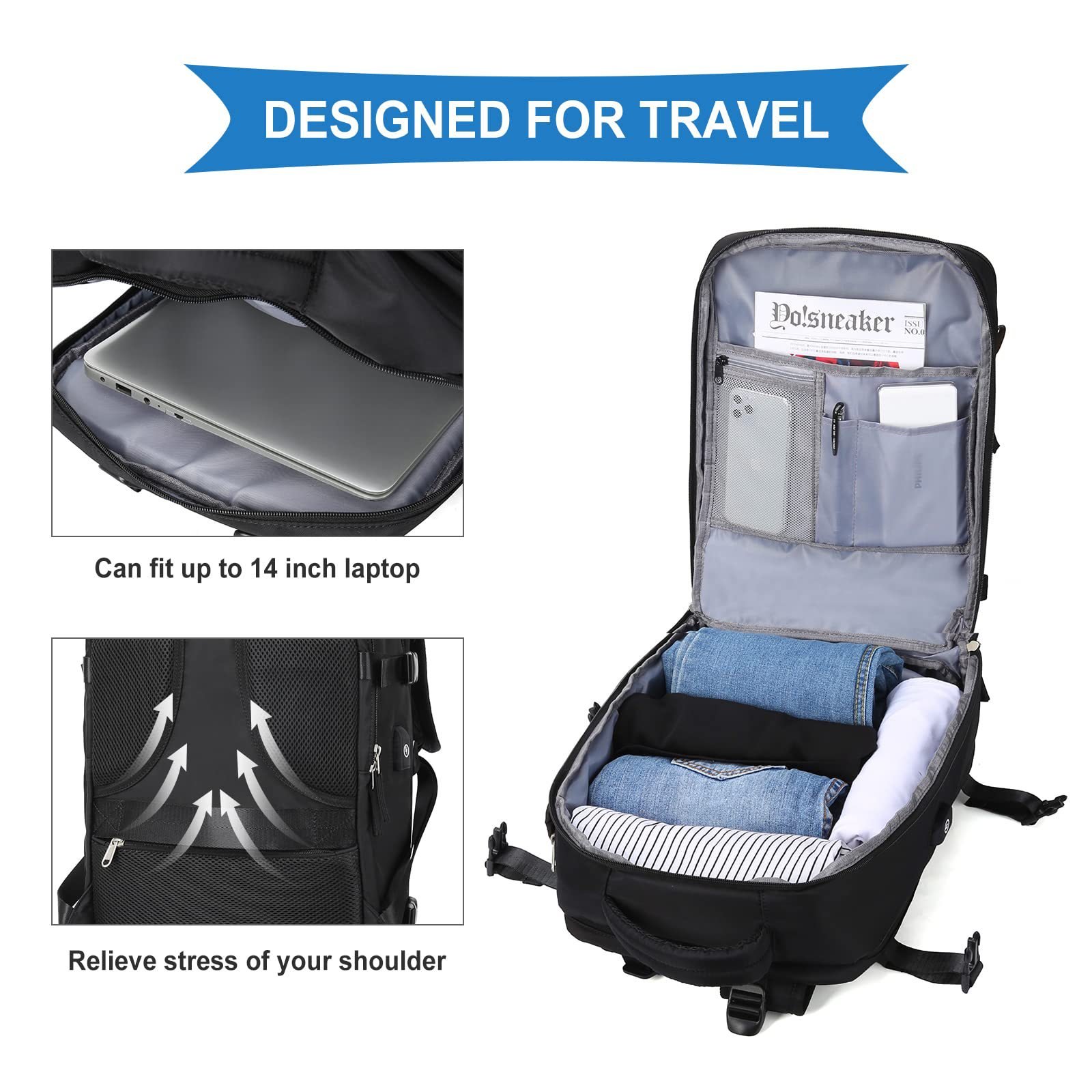 Hot sale multifunctional leisure travel backpack waterproof outdoor tourism bag large capacity backpack with USB port