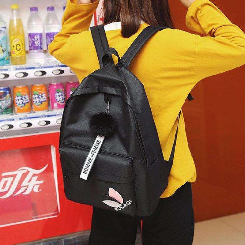 2024 Fashion Leaf Backpack Female School Student School bag Korean Version Simple Large Capacity Travel Backpacks Wholesale