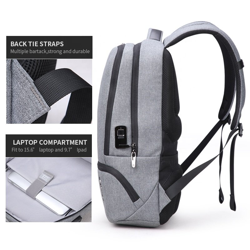 2023 Aoking laptop backpack tech anti theft usb fingerprint lock business quality security theft proof city smart backpack bag