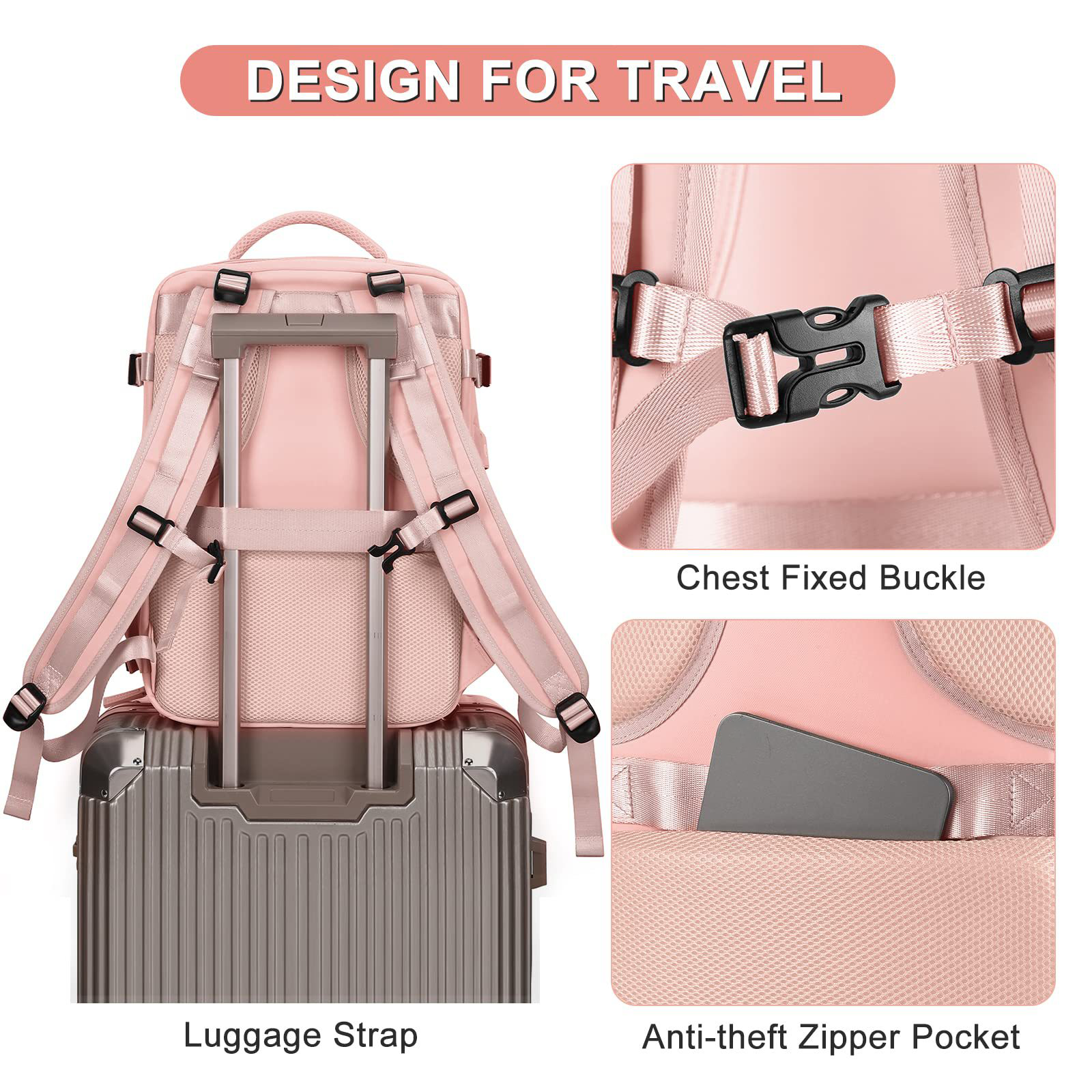 Outdoor Backpack Big Capacity Business 15.6 inch Nylon Travel Business Computer Backpack mochila viaje mochilas feminina