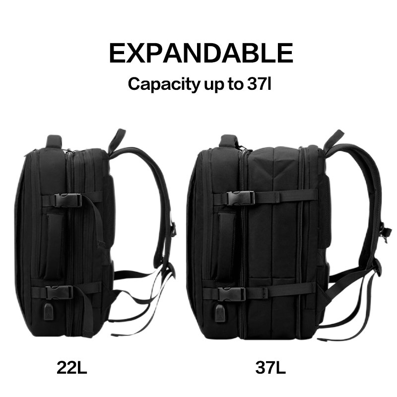 high-capacity multi-function travel waterproof Mens Business Laptop Backpack Bag With USB Charging Port Backpack