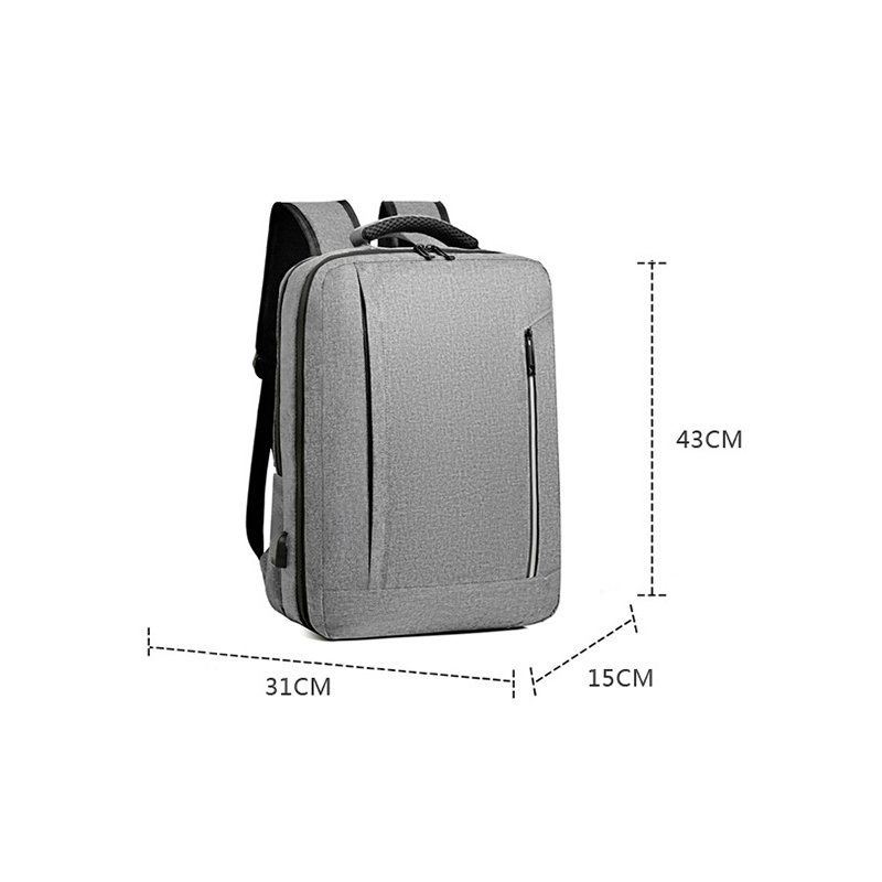 Anti-theft USB charging men briefcase backpack for men fasten luggage straps tighten slim laptop bag business laptop backpack