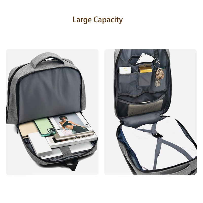 Anti-theft USB charging men briefcase backpack for men fasten luggage straps tighten slim laptop bag business laptop backpack