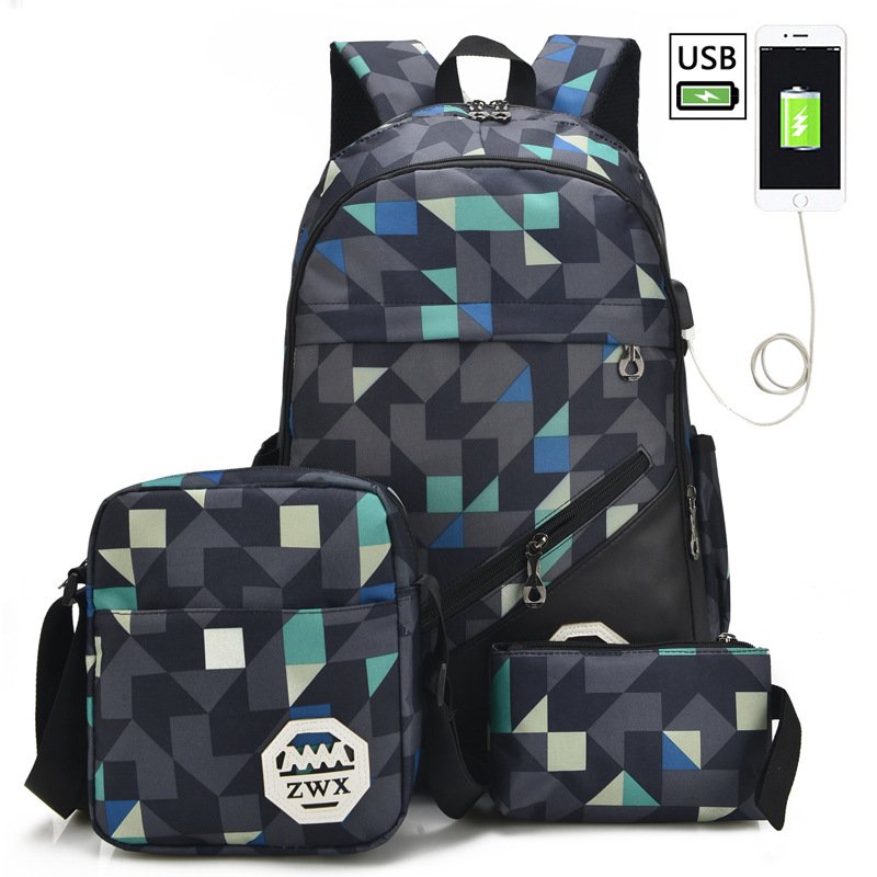 Wholesale Unisex Oxford Material School Backpack for Teenagers and Students Laptop Backpack Bag Customs Backpack For Student