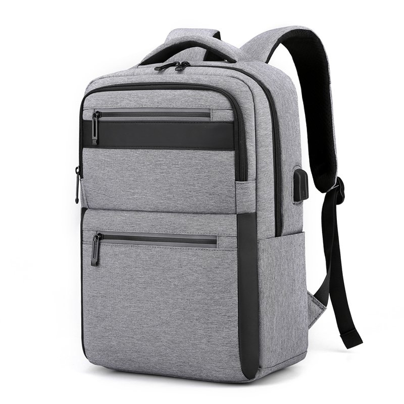 Customized business waterproof laptop bags school travel women men with USB smart backpack