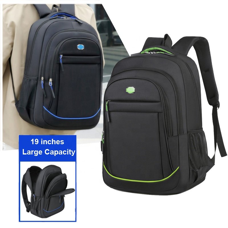 OMASKA Large Size Student Laptop Bags mochila escolar Waterproof Nylon Unisex 19inch Laptop Backpack Travel Backpack School Bags
