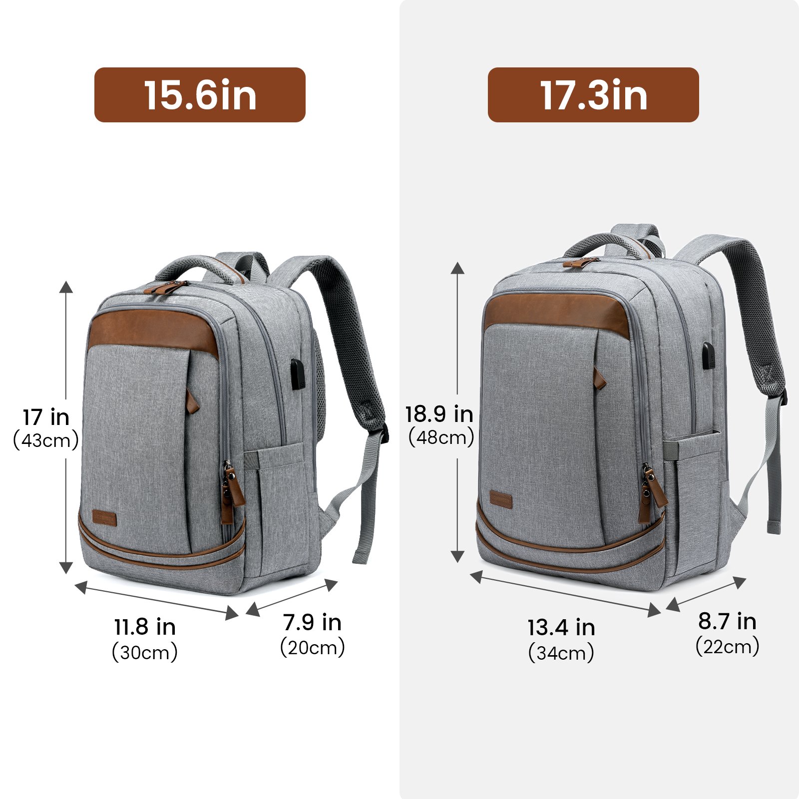 LOVEVOOK 2023 New Design Travel Big Capacity Laptop Backpack Bags With USB Charging Port 17inch Business Backpacks for Men Women