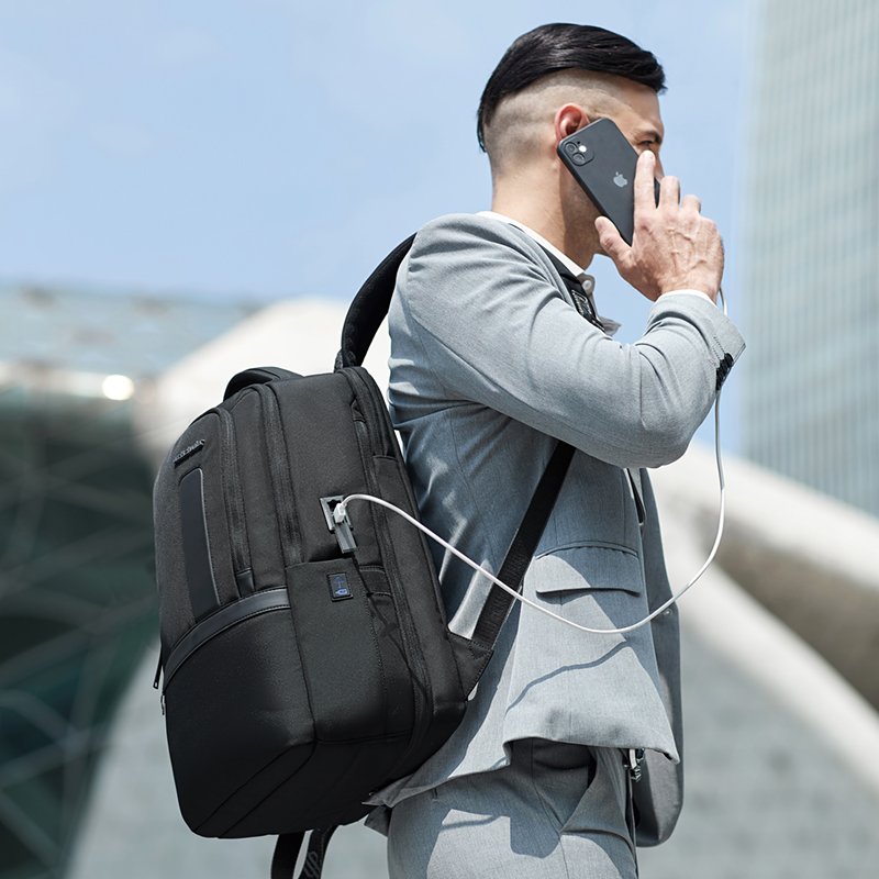 Backpack For Travelling Mens BackPacks Business expandable Laptop Bag With USB Charging Port mochila Other Backpacks