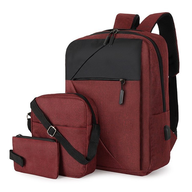 Factory Wholesale Waterproof Oxford 3 In 1 Travel Men's Backpack Set Business Laptop Backpacks With USB Charging