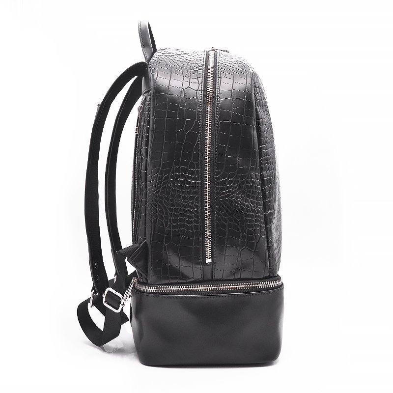 Factory Custom Crocodile Leather Back Pack Multi Functional Waterproof Business Laptop Backpack Bag For Men