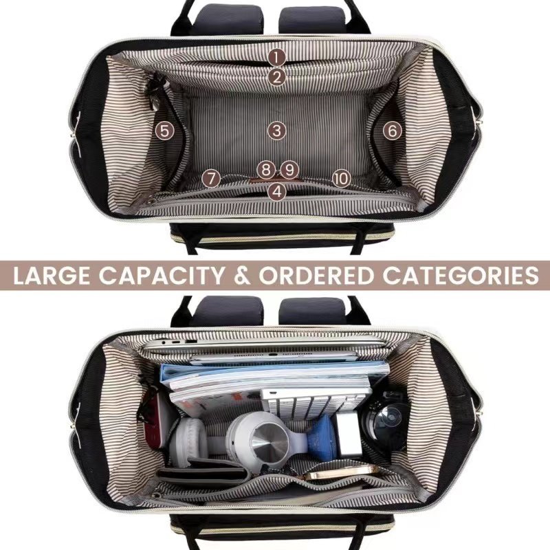 New Fashionable Anti-Theft GPS Laptop Backpack Multi-Compartment USB Port Waterproof Feature Work Business School Use Nylon