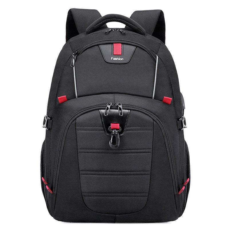 Large Capacity Nylon Waterproof Swiss Raincover Laptop Backpack Men's School Travel Sport Bag Anti-theft Softback Polyester