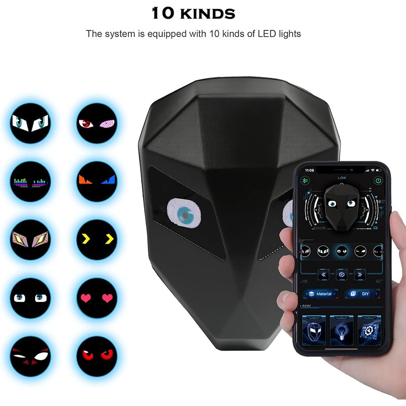 Waterproof Bluetooth Smart Laptop Backpack LED Dynamic Knight Backpack hard shell motorcycle led eye backpack with led lights